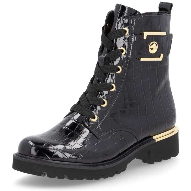 RIEKER Dámska členková obuv REMONTE D8683-00 čierna W5 55294081