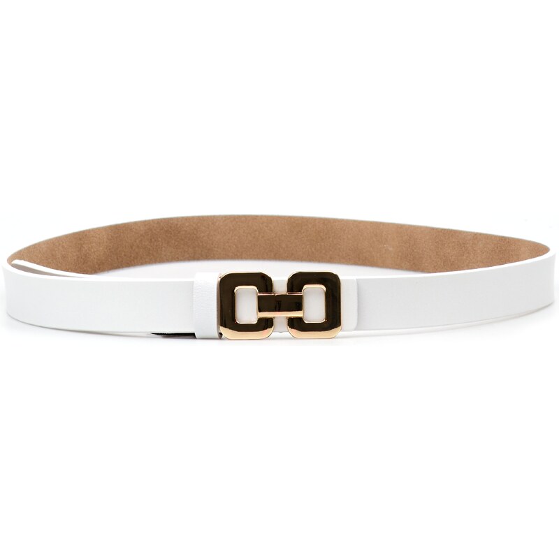 Blaire Dámsky kožený opasok biely 64988277