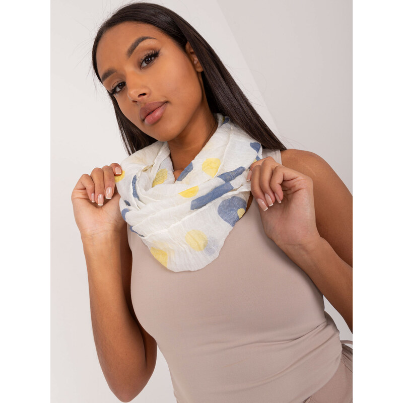 BASIC Smotanová šatka s bodkami -tmavo modrá-žltá AT-KM-BF48164.32 52673141