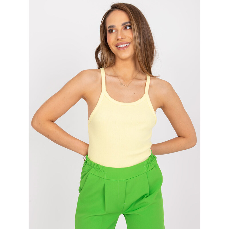 BASIC Žltý crop top Mariana -EM-TP-585.78-yellow 31807307