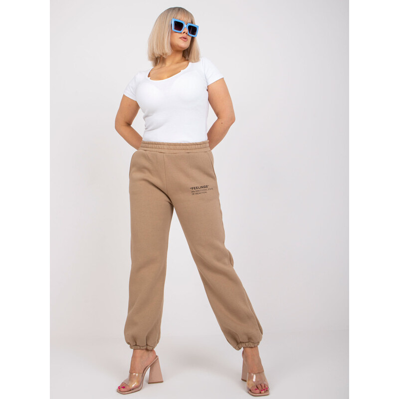 BASIC Tmavobéžové tepláky EM-DR-522.52P-dark beige 32777156