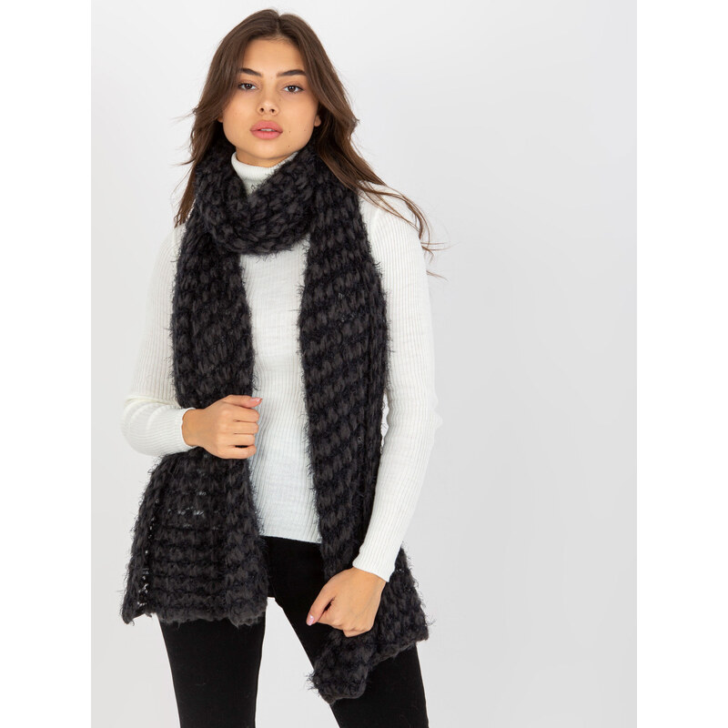 BASIC Tmavosivý teplý šál -AT-SZ-3710.88-dark grey 36066305