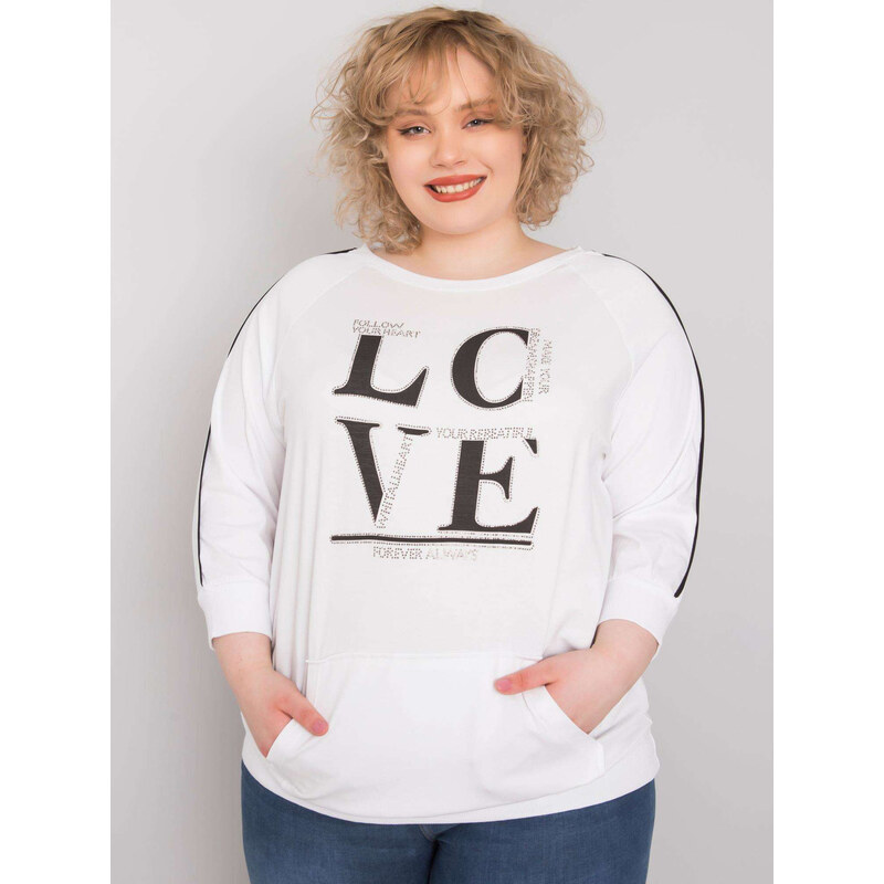 RELEVANCE Biele dámske tričko s nápisom LOVE RV-BZ-6457.85-white 57947704