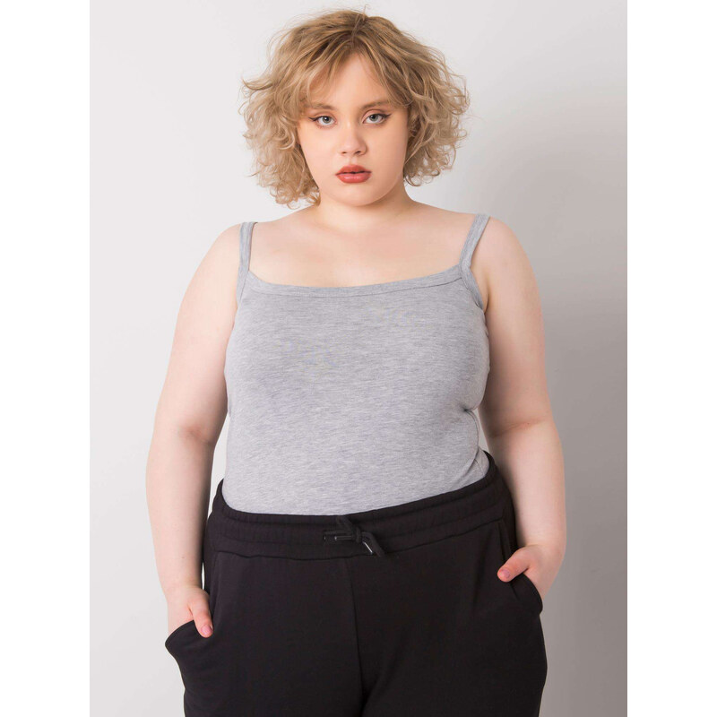 BASIC Šedý dámsky nátelník RV-TP-6324.10-grey 24660030