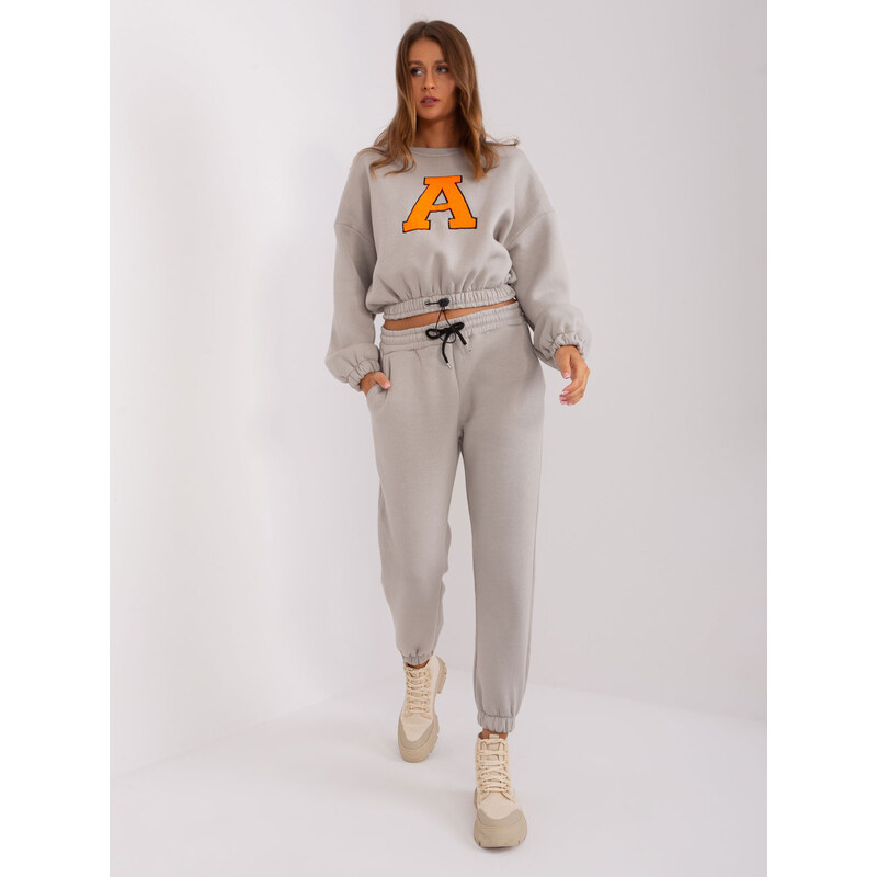 BASIC Sivá tepláková súprava bez kapucne EM-KMPL-804.00P-grey 46506500