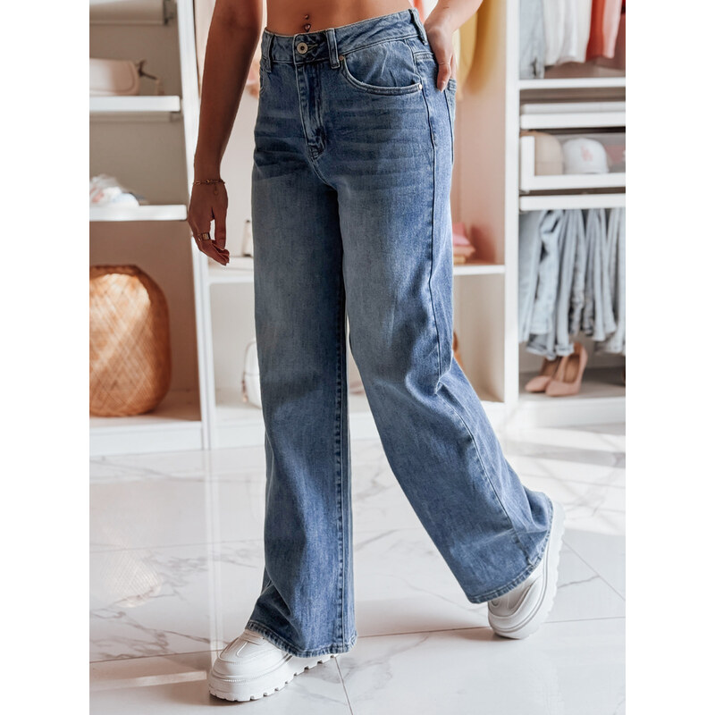 BASIC Modré dámske baggy džínsy BAGTRENDY UY2372 63233167