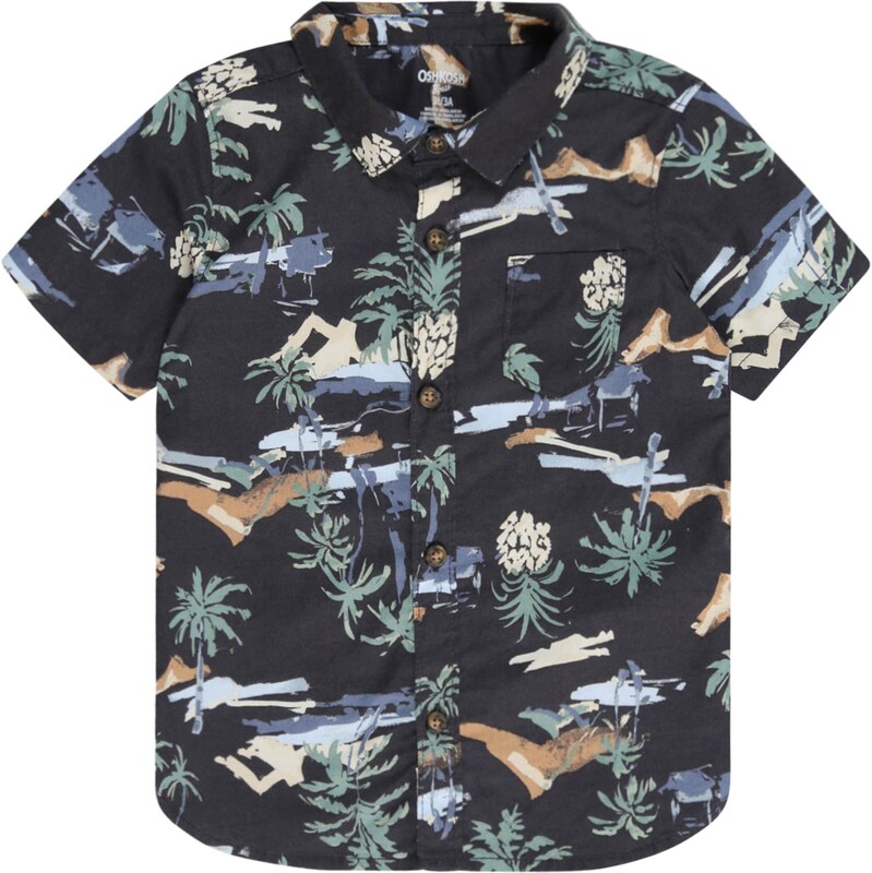 OshKosh Košeľa svetlobéžová / modrosivá / antracitová / zelená 63080556