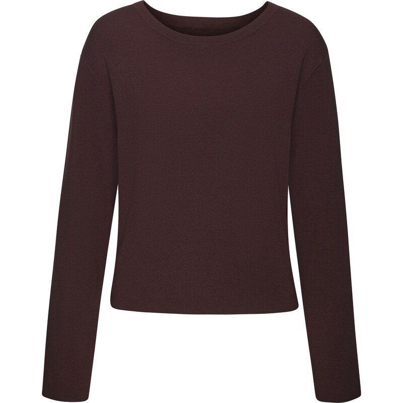 LASCANA Sveter tmavohnedá 63156504