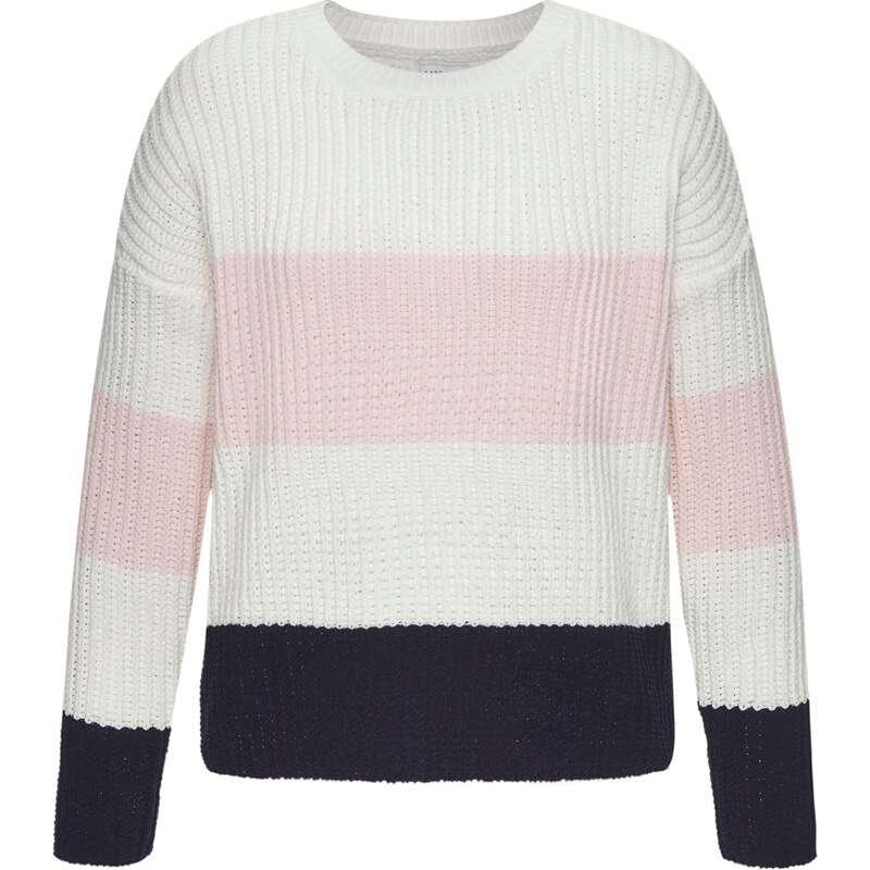 LASCANA Sveter krémová / námornícka modrá / ružová 63164234
