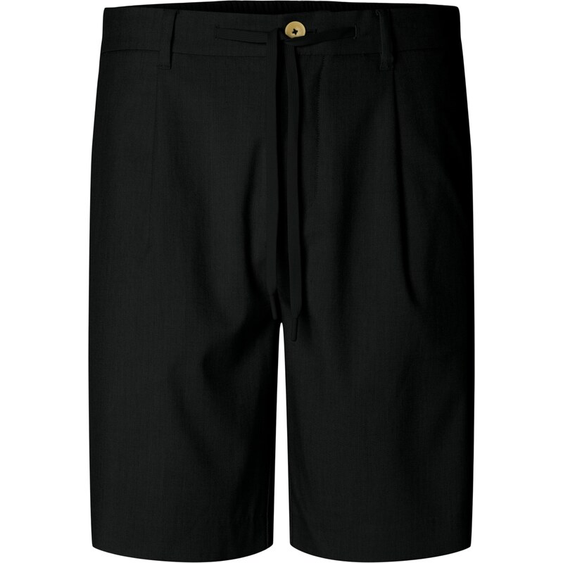 SELECTED Plisované nohavice Leroy čierna 63166706