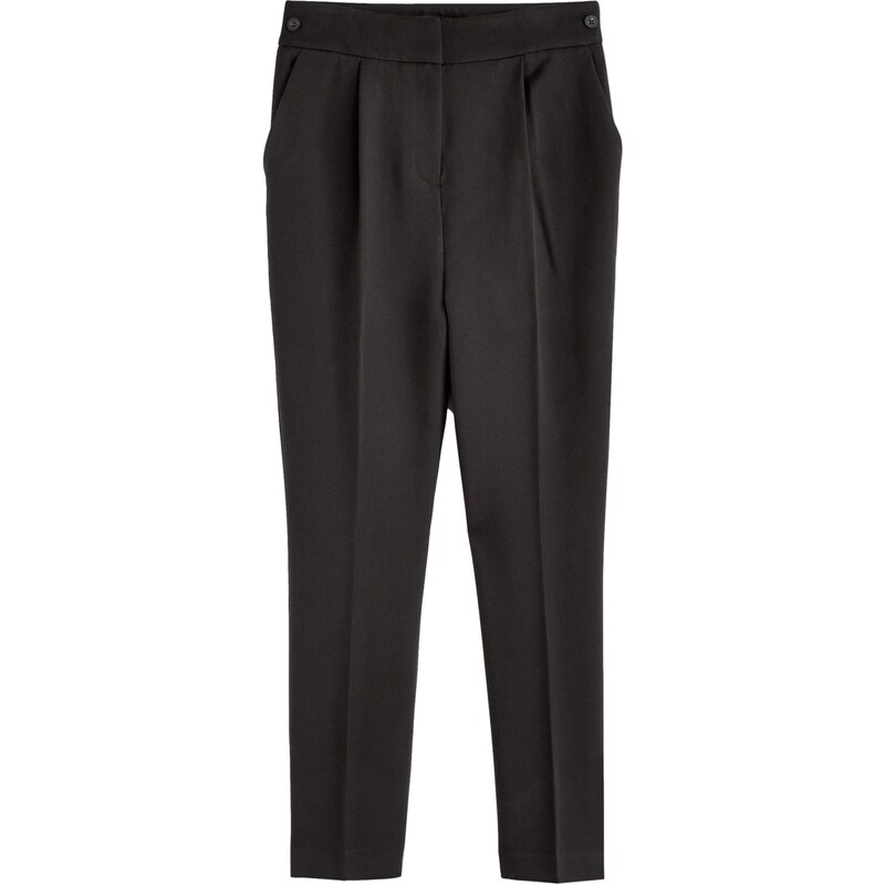 Next Plisované nohavice čierna 63079733