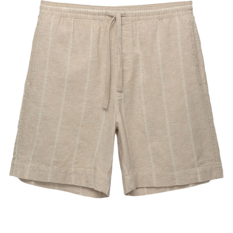 Pull&Bear Nohavice svetlobéžová / biela 63169164