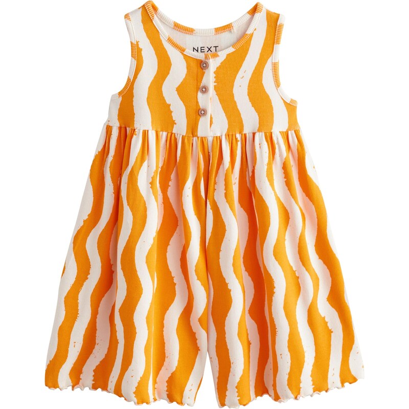 Next Overal oranžová / biela 63080108