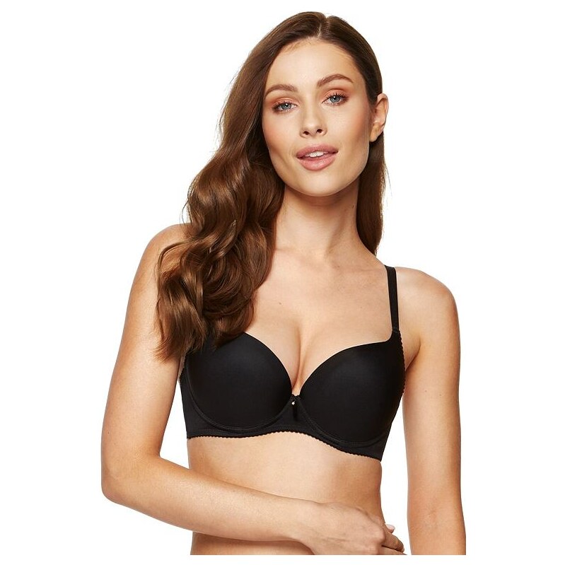 Gorteks Podprsenka push-up Carla čierna hladká 35502133