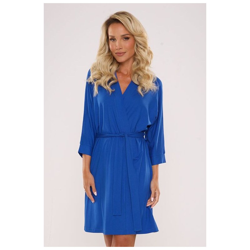 De Lafense Dámsky viskózový župan Visa modrý 36733494