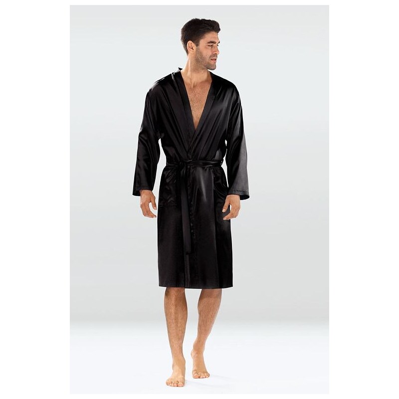 DKaren Pánsky saténový župan Christian čierny 36834550