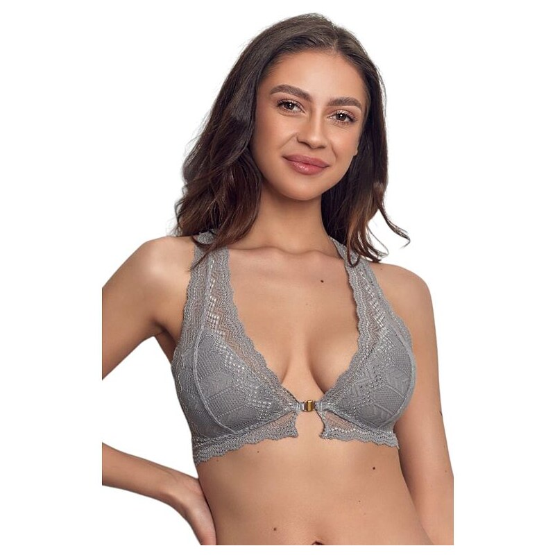 Moraj Podprsenka so zapínaním vpredu Riana sivá 39563397