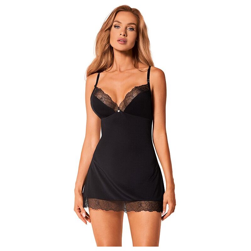 Obsessive Košieľka a tangá Bella Rou čierne 41671664