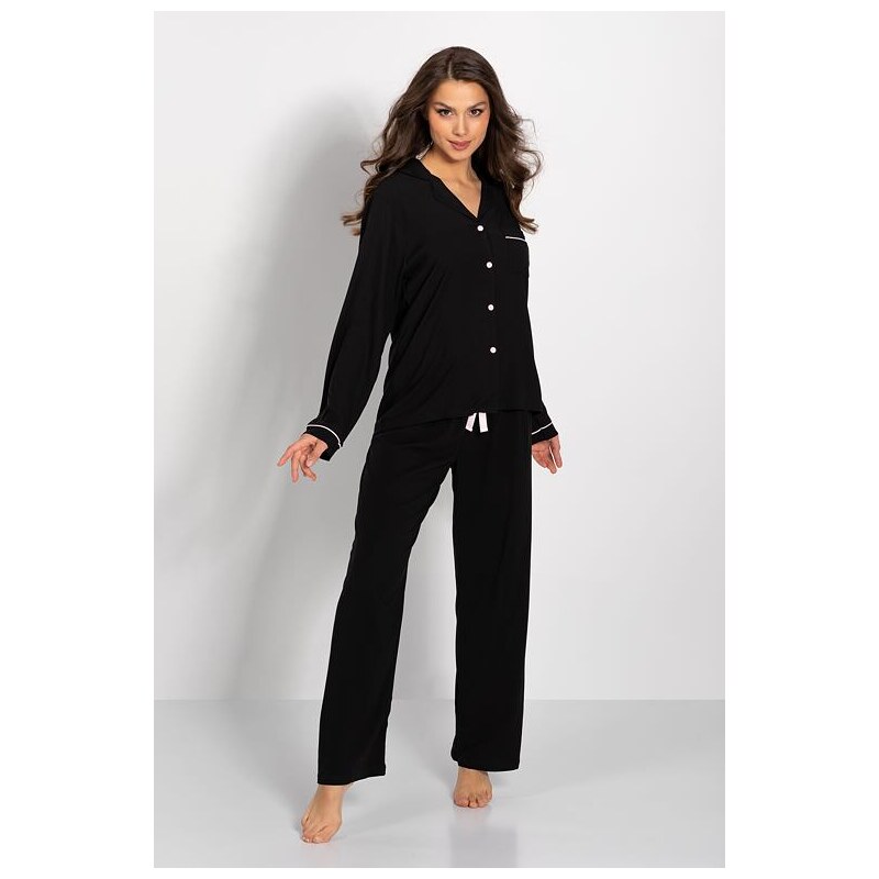 Momenti per me Luxusné dámske pyžamo Paris čierne 43791048