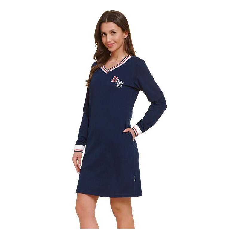 DN Nightwear Dámska bavlnená košieľka Dakota tmavo modrá 44748940