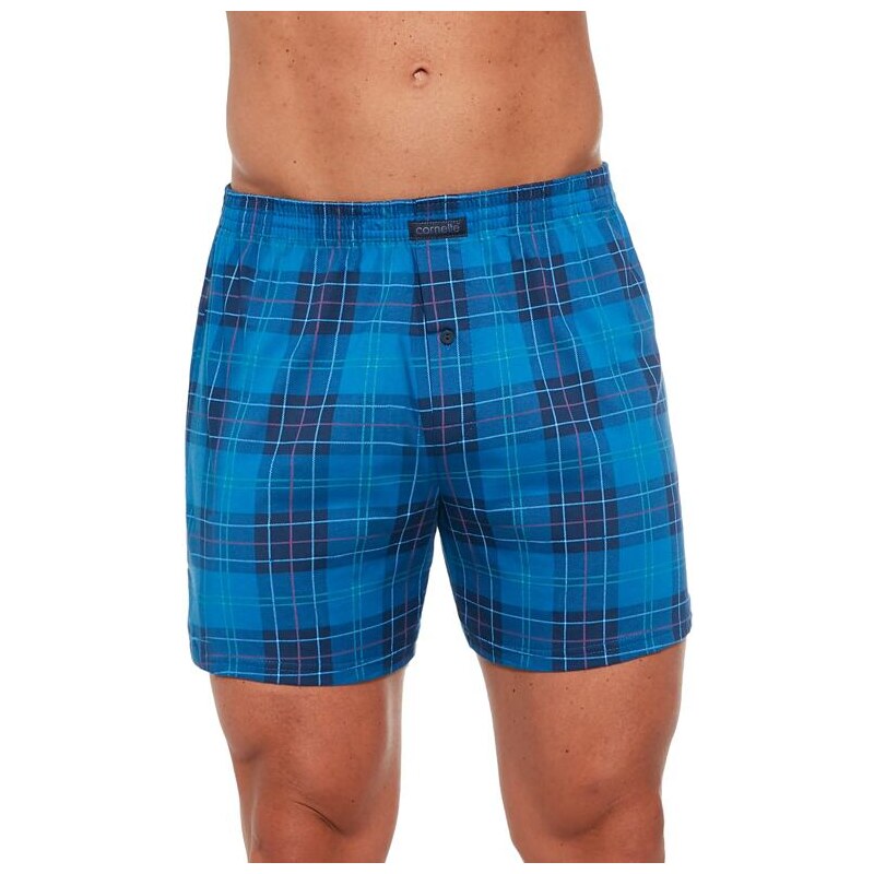 Cornette Pánske trenírky Comfort 2267 modré káro 45744810