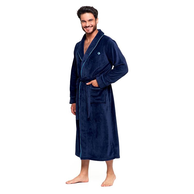 Moraj Hrejivý pánsky župan Narvik modrý dlhý 46043799