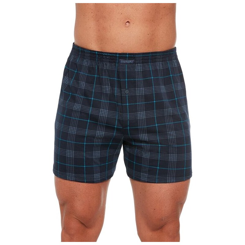 Cornette Pánske trenírky Comfort 2264 modré káro 45889410