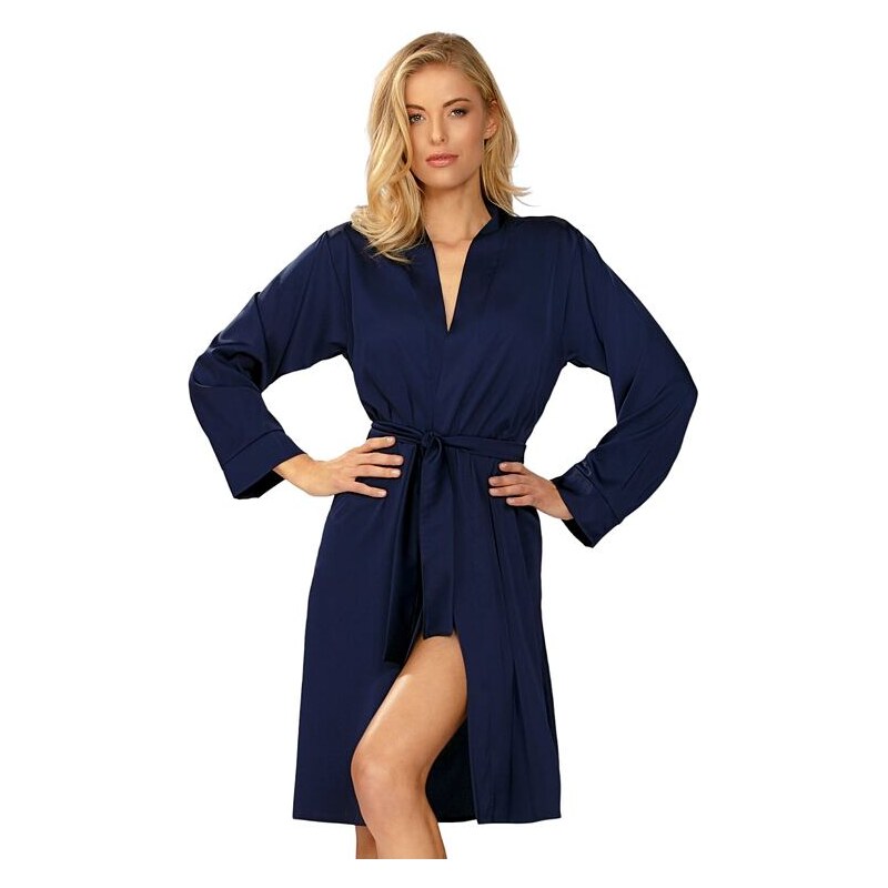 DKaren Saténový župan Amina tmavomodrý 49216518