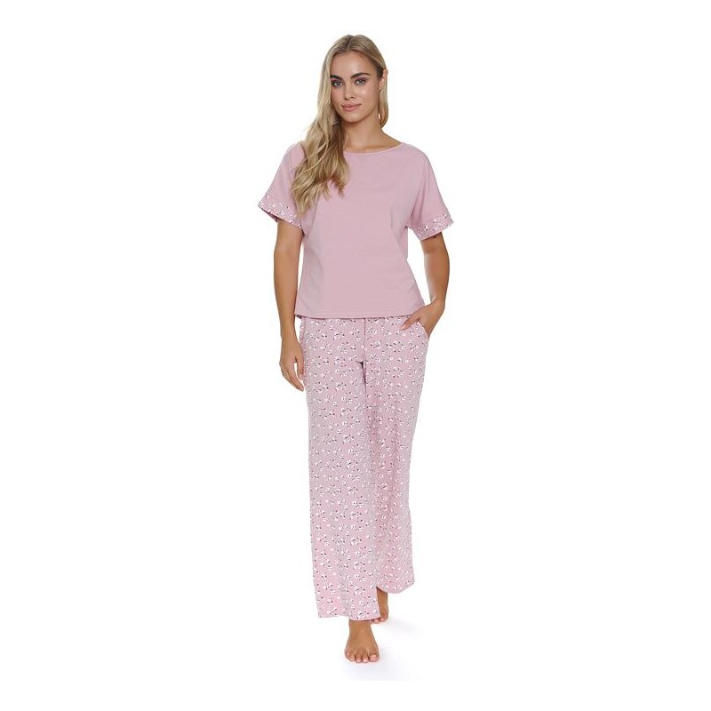 DN Nightwear Dámske pyžamo Daisy ružové 49291284