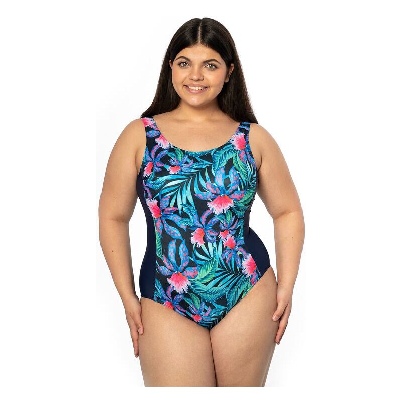 Spin Zoštíhľujúce jednodielne plavky Kréta s palmovým lístím 49891926