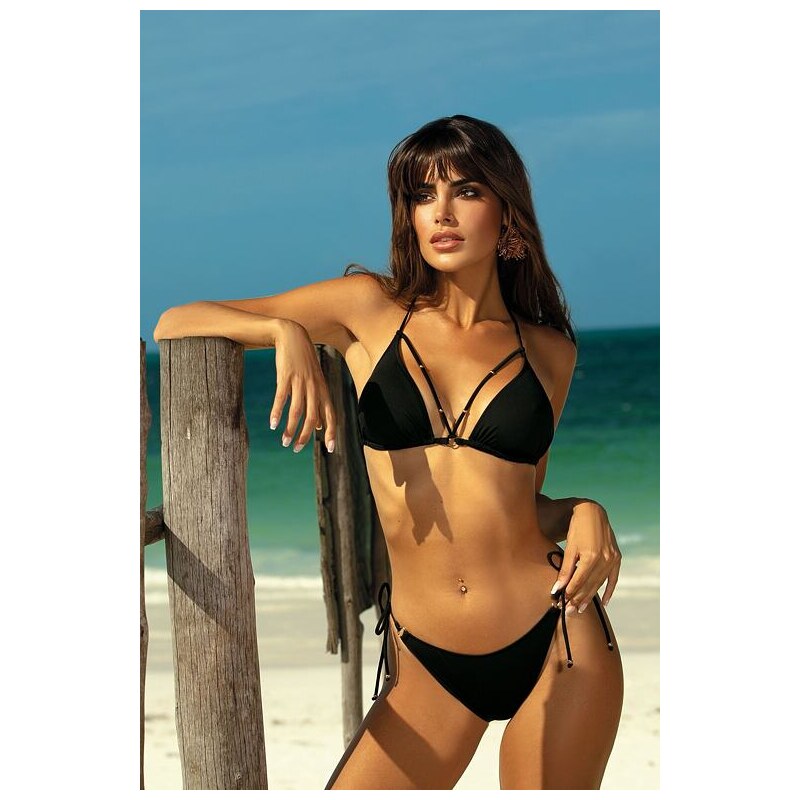 Lorin Dvojdielne plavky Missouri čierne so zlatými prvkami 53462004