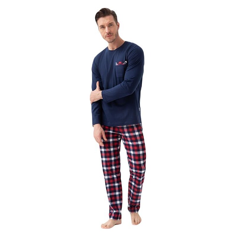 Luna Pánske pyžamo Cedrik tmavomodré 55663488