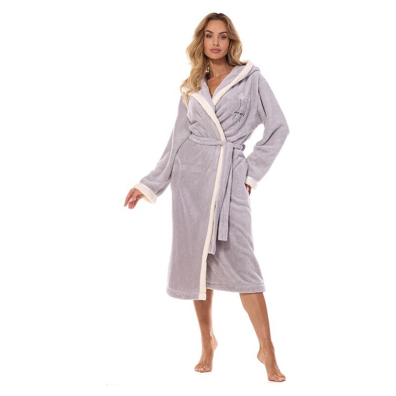 L&L Dámsky župan Tess svetlosivý 56584169