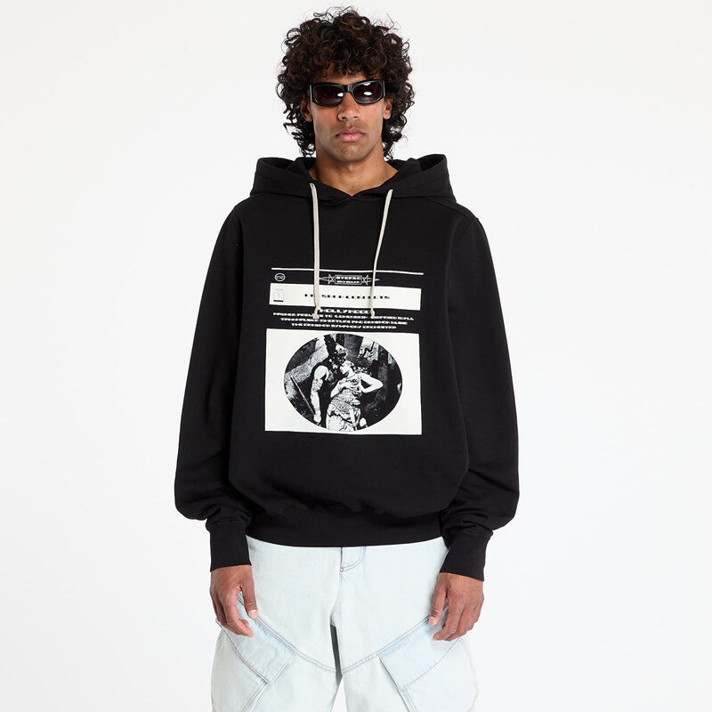 Mikina Rick Owens DRKSHDW Oversized Hoodie Black/ Milk M 63087917