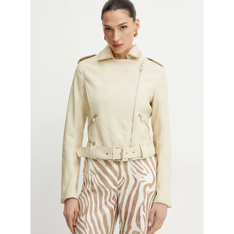 Bunda Guess béžová farba, prechodná, W5GL30 WHA90