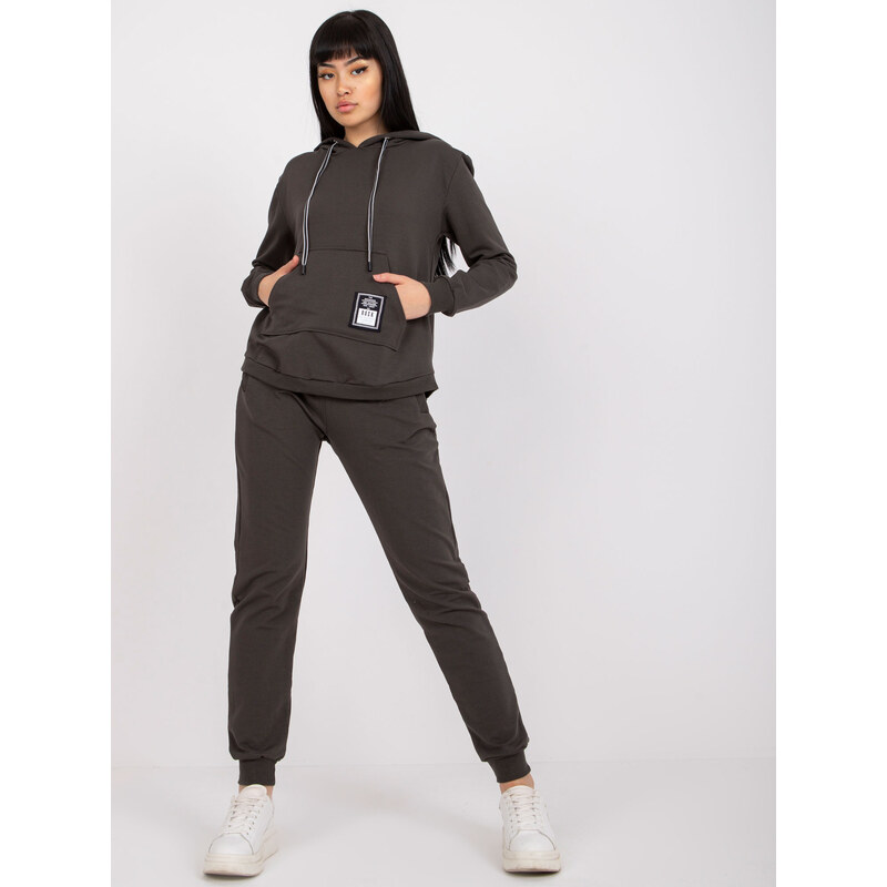 RELEVANCE Khaki tepláková súprava s kapucňou -RV-KMPL-7754.11-khaki 57949785