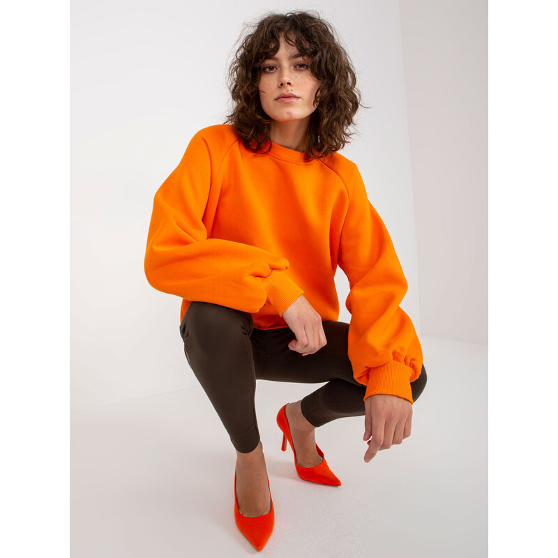 BASIC Oranžová oversize mikina -EM-BL-01.92-orange 36944037