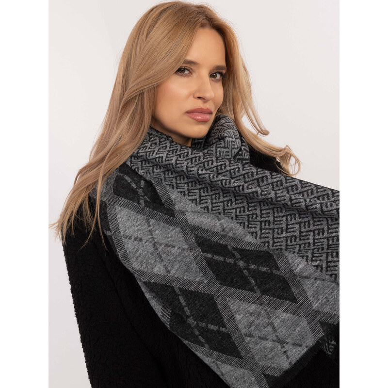 BASIC Sivo-čierna dámska šatka so vzormi AT-CH-12301.82P-grey-black 60518825