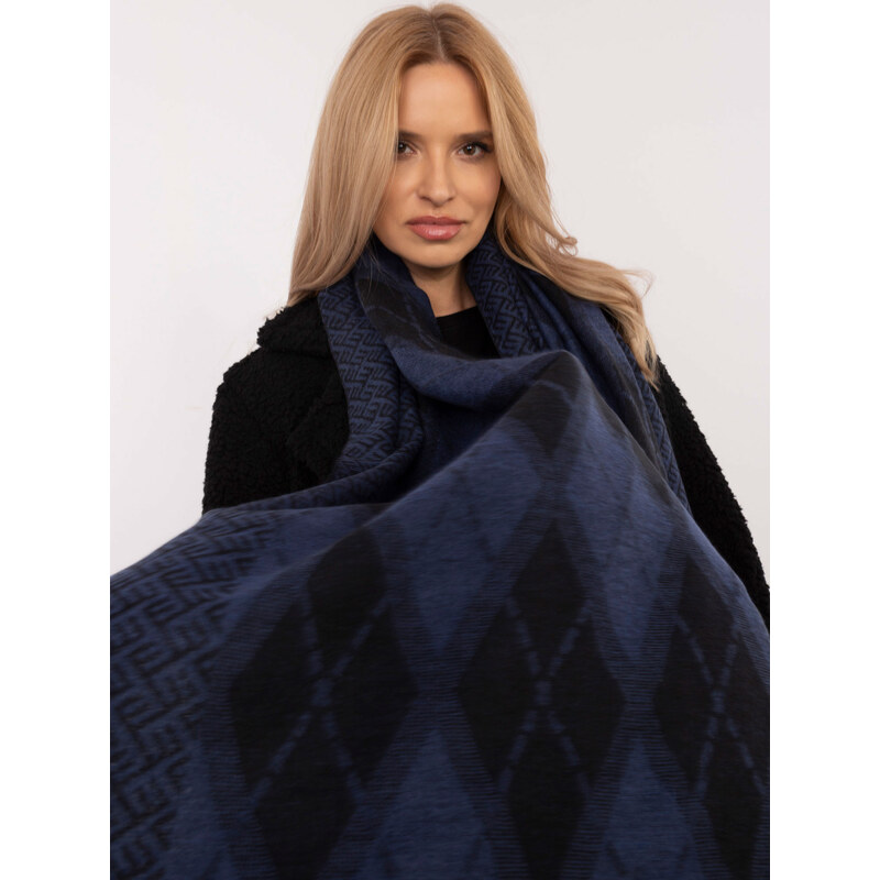 BASIC Tmavomodrá dámska šatka so vzormi AT-CH-12301.82P-black-dark 60518827