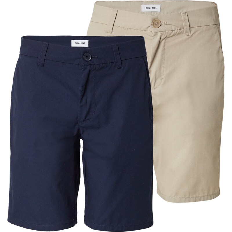 Only & Sons Nohavice ONSKAL béžová / námornícka modrá 63095787