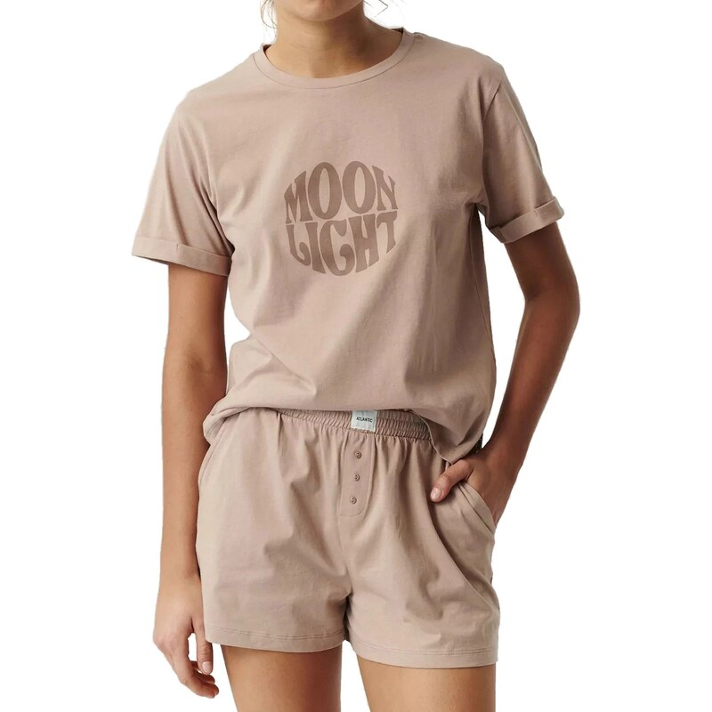 Atlantic Dámske pyžamo 487 beige 63091800