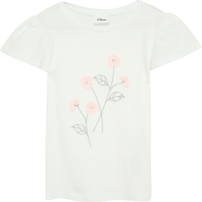 s.Oliver Tričko sivá / svetloružová / biela 63095263