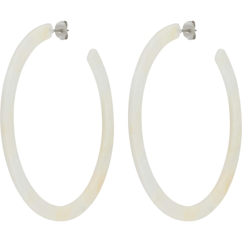 Fräulein Wunder Náušnice Anne Ivory biela ako vlna 63168638