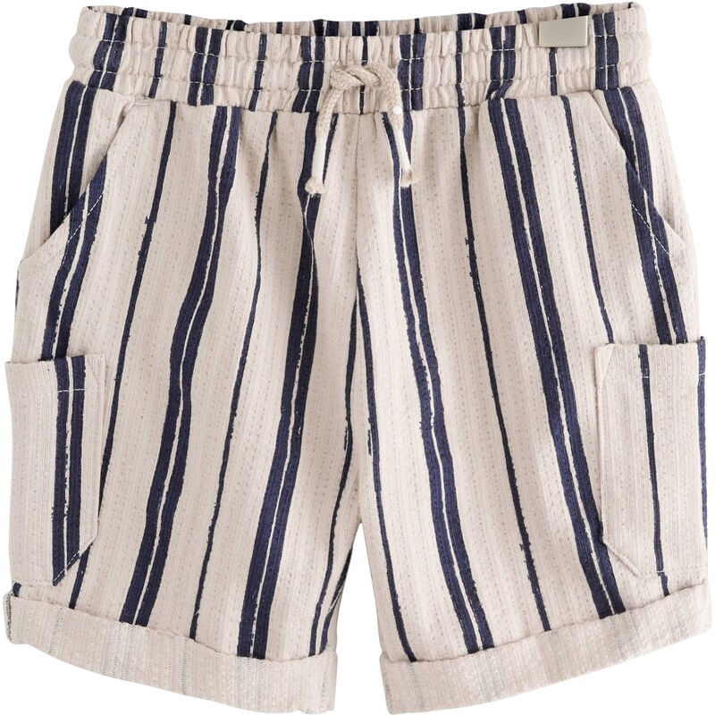 Next Nohavice námornícka modrá / biela ako vlna 63095520