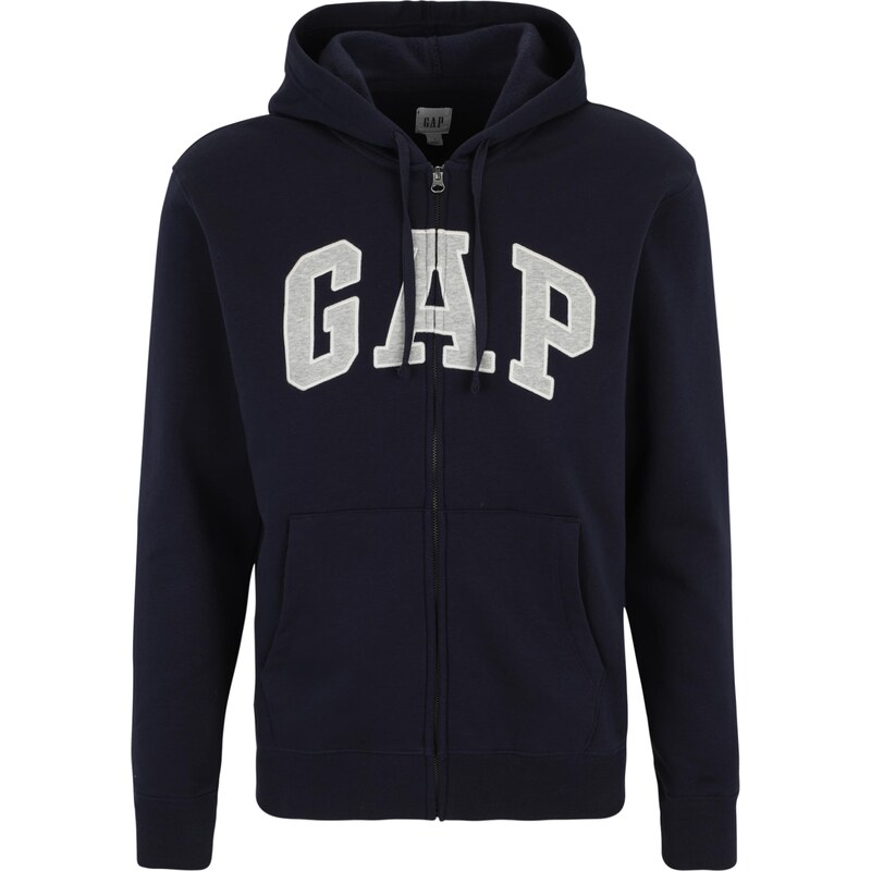 GAP Tepláková bunda námornícka modrá / sivá melírovaná / biela 63135256