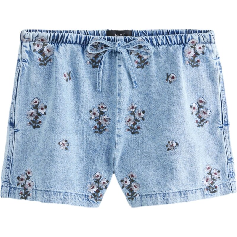 Next Džínsy modrá denim / tmavozelená / tmavočervená / biela 63162960