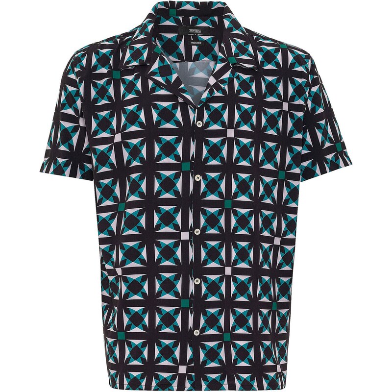 Antioch Košeľa zelená / čierna / biela 63107236