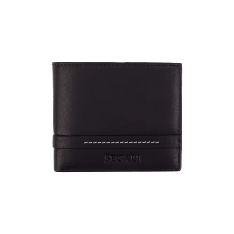 SEGALI Pánska kožená peňaženka 21043 čierna 55931470