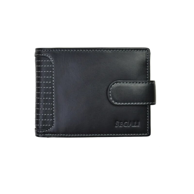 SEGALI Pánska kožená peňaženka 2572665005C čierna 35335878