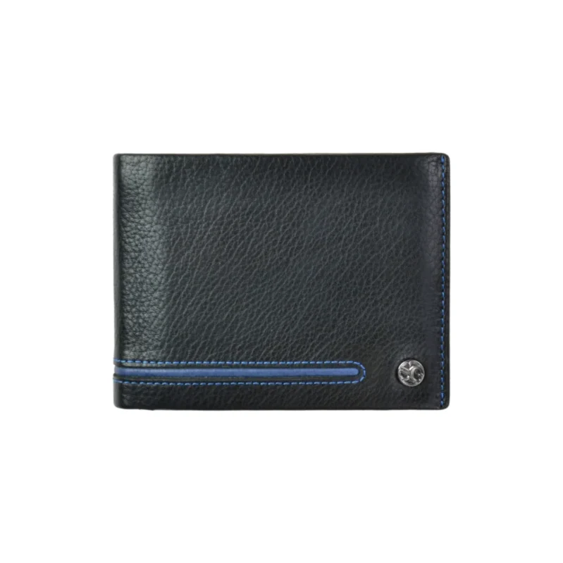 SEGALI Pánska kožená peňaženka 27531152007 čierna - modrá 47271763